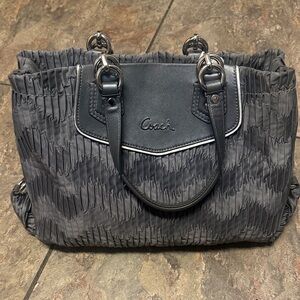 Coach Textured Black Shoulder Bag